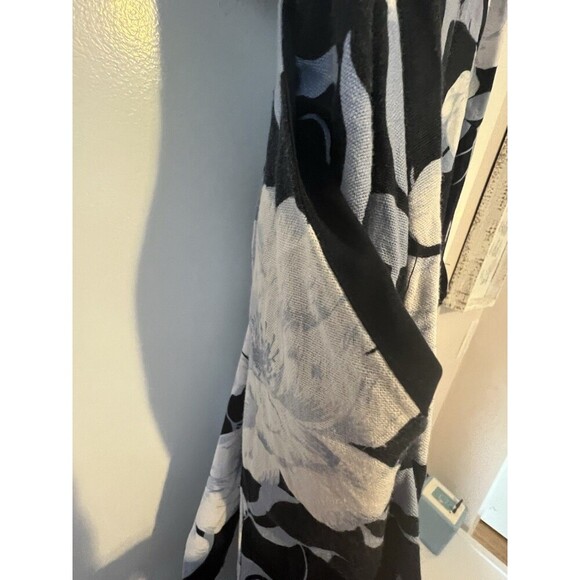 NWT Ellen Tracy Side Tie Linen Blend Midi Dress Women's XS Floral - Picture 12 of 16